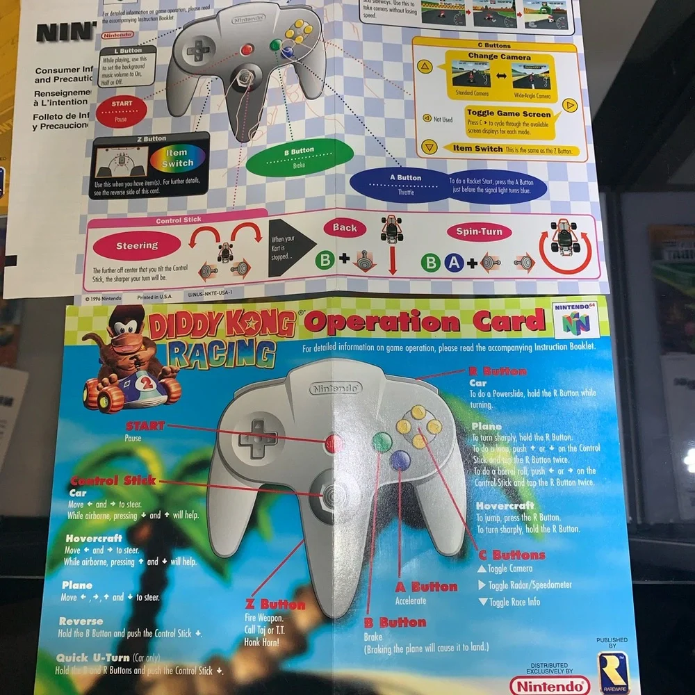 Nintendo 64 video game and manuals bundle